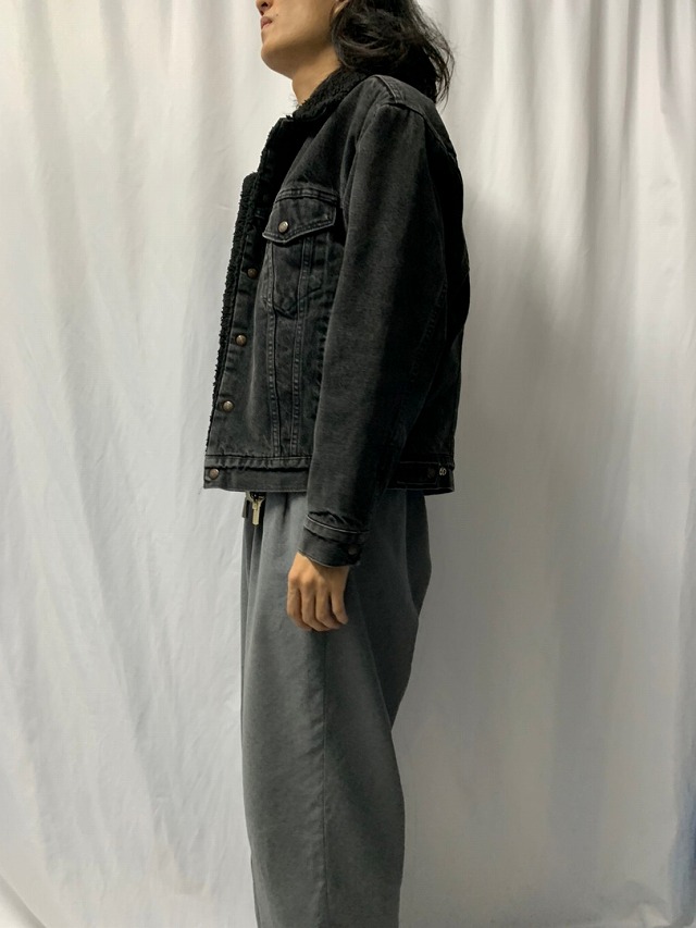 90's Levi's USA製 70629 ブラックデニム ボアジャケット M