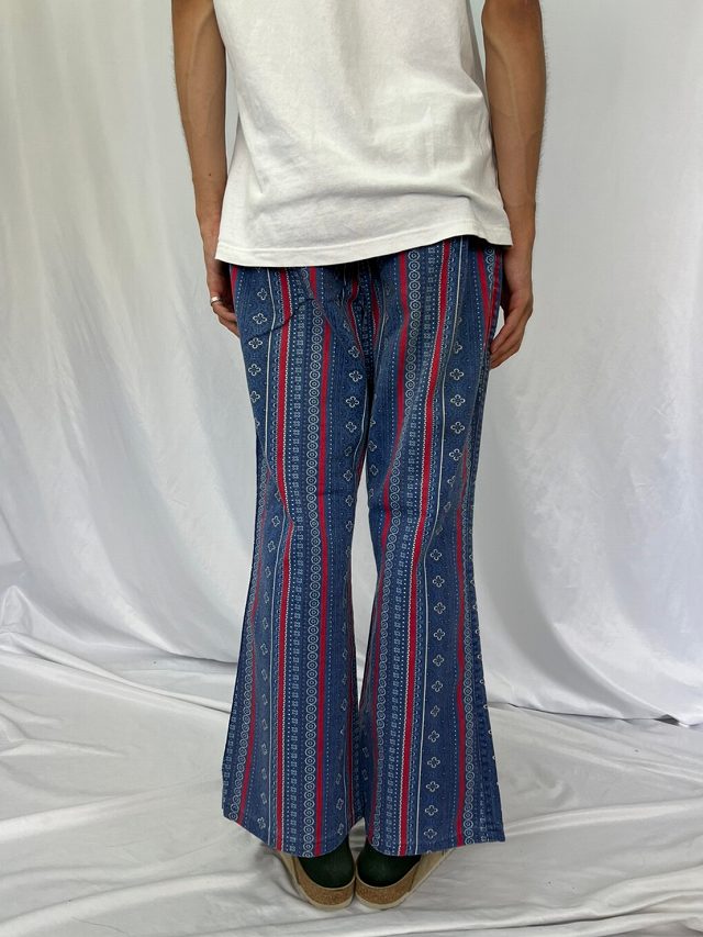 70s Stripe Bell Bottoms Pants パンツ ヴィンテージ