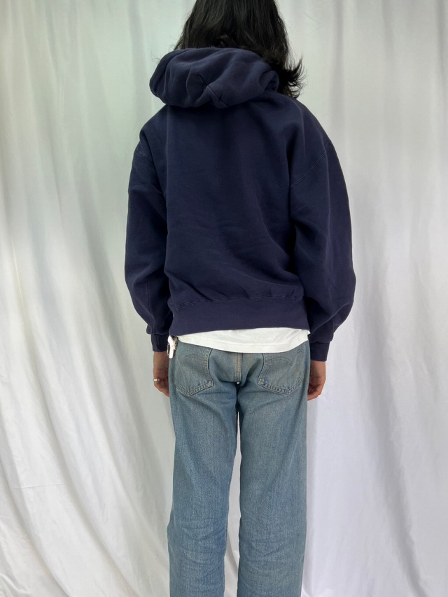 90's L.L.Bean× RUSSELL ATHLETIC USA製 ヘンリーネックスウェットフーディー L