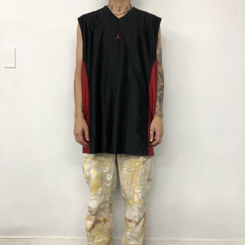 ナイキ エアジョーダン 赤 黒 ノースリーブ バスケットボール ｜ ビンテージ古着屋Feeet 通販 名古屋 大須 メンズ
