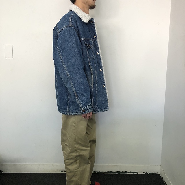 【SALE】 80's Levi's USA製 70619-0218 デニムボアランチコート L