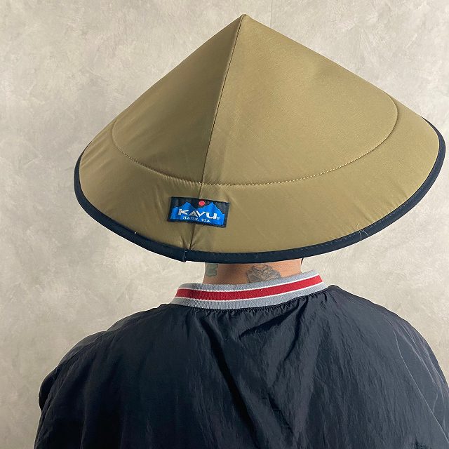 超高品質で人気の KAVU カブー チルバ 笠 帽子 木目柄