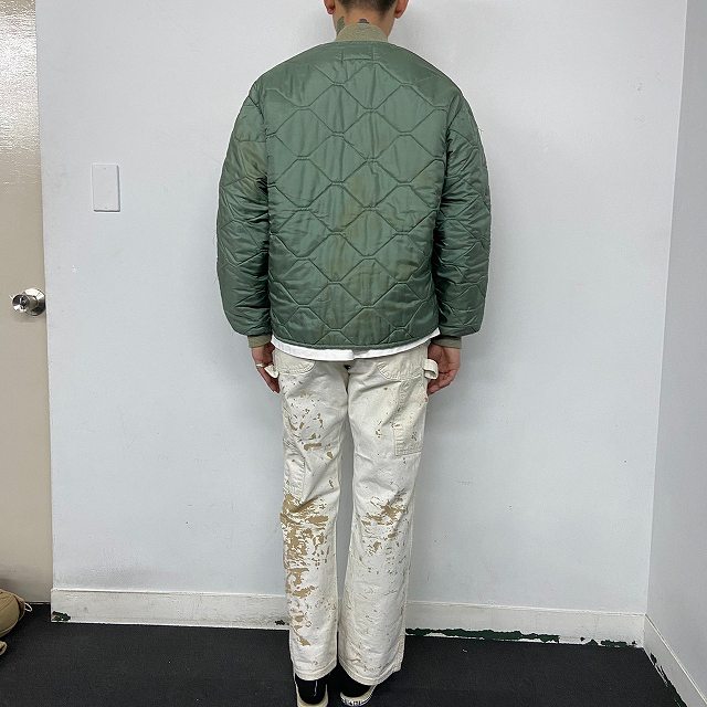 70s 米軍 実物 CWU-9/P ナイロン キルティング ライナーパンツ S