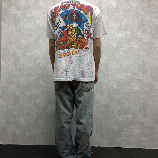 H2064 98's GRATEFUL DEAD コピーライト　プリントTシャツ