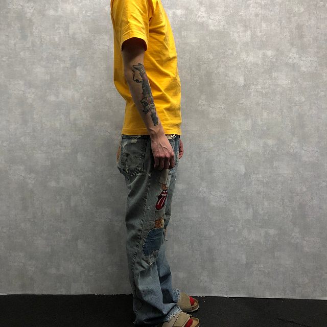 80's Levi's パッチワークフレアデニムパンツ W34