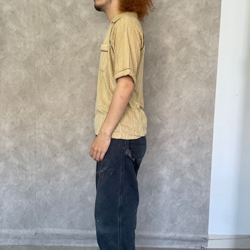 70's MONTGOMERY WARD パイルスキッパーポロシャツ DEADSTOCK M