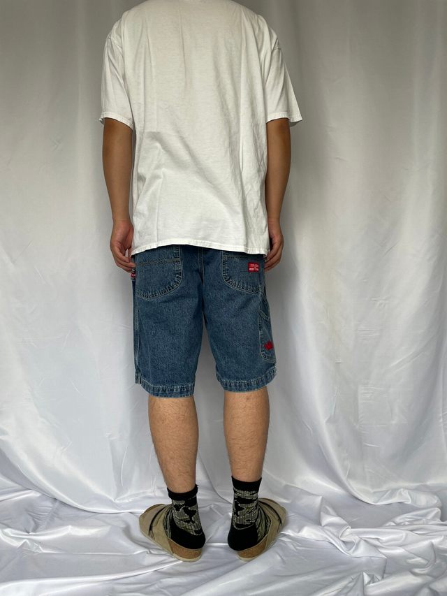 JNCO JEANS ロゴ刺繍 バギーデニムショーツ W32