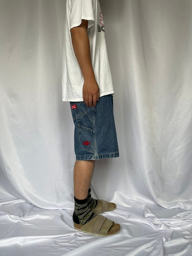 JNCO JEANS ロゴ刺繍 バギーデニムショーツ W32