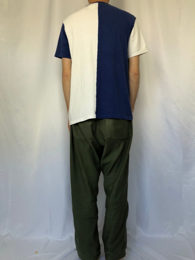 POLO Ralph Lauren ロゴワッペン付き ツートーンTシャツ L