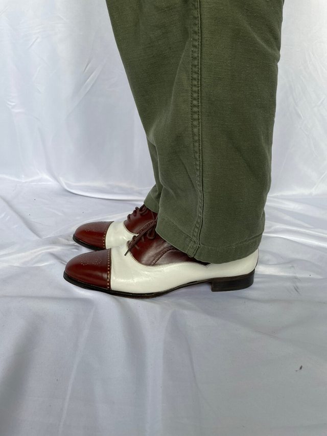 BALLY ITALY製 ツートーン ストレートチップチップレザーシューズ 91/2