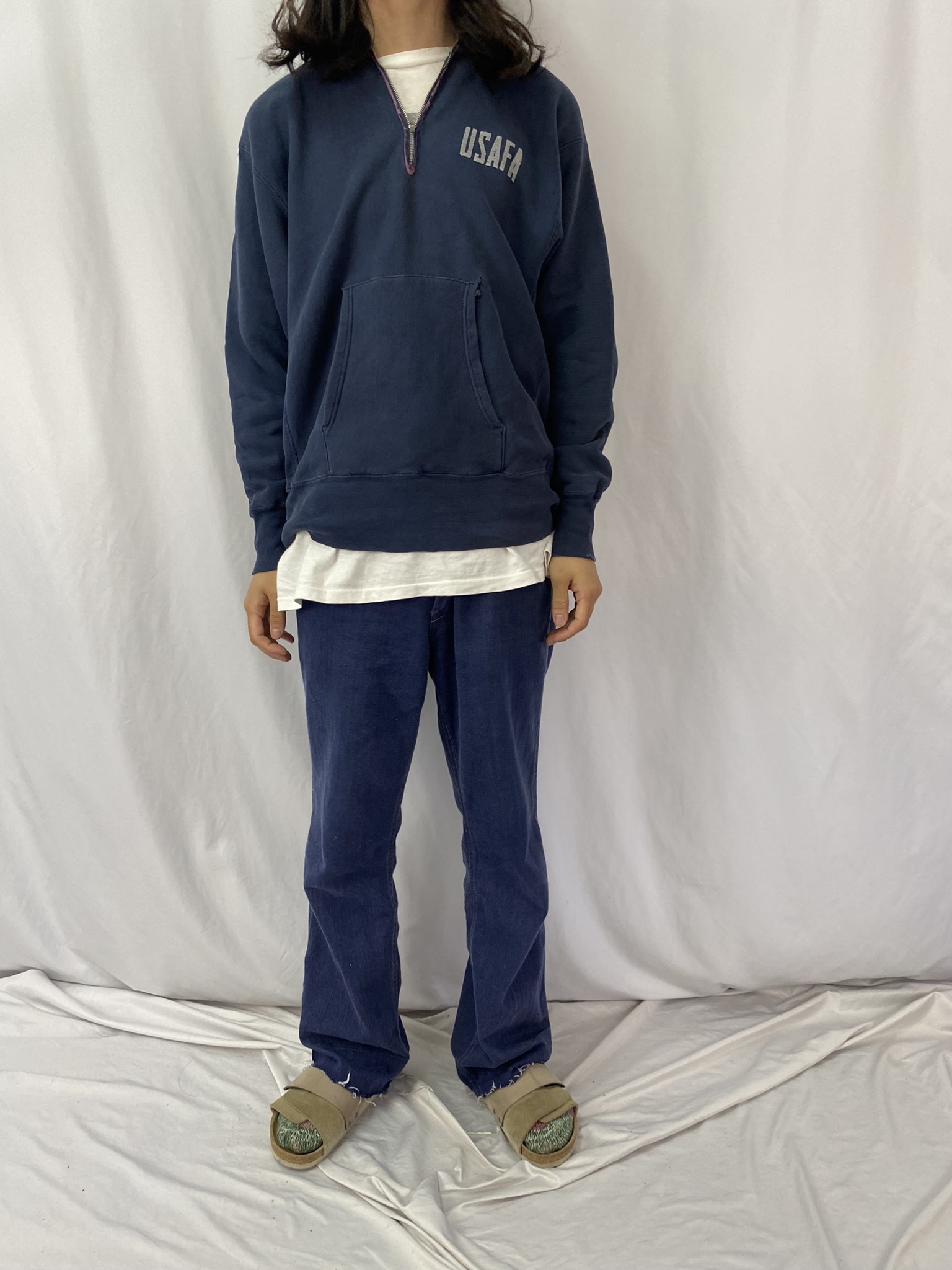 70's Champion 青単色タグ REVERSE WEAVE USA製 