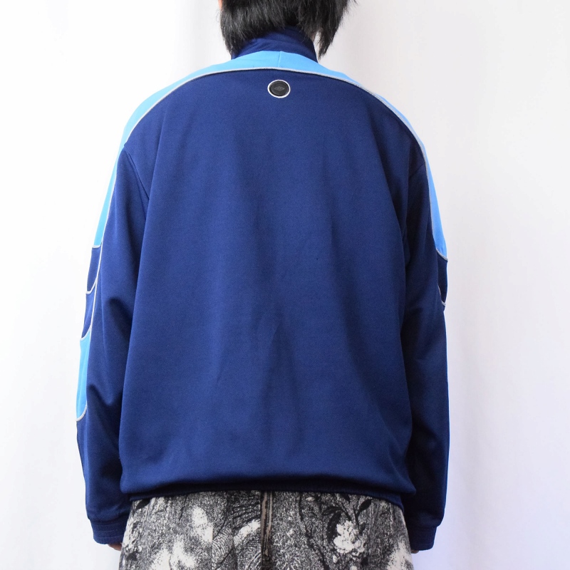 umbroアンブロトラックジャケットジャージ紺ネイビー刺繍ロゴくすみカラー90s