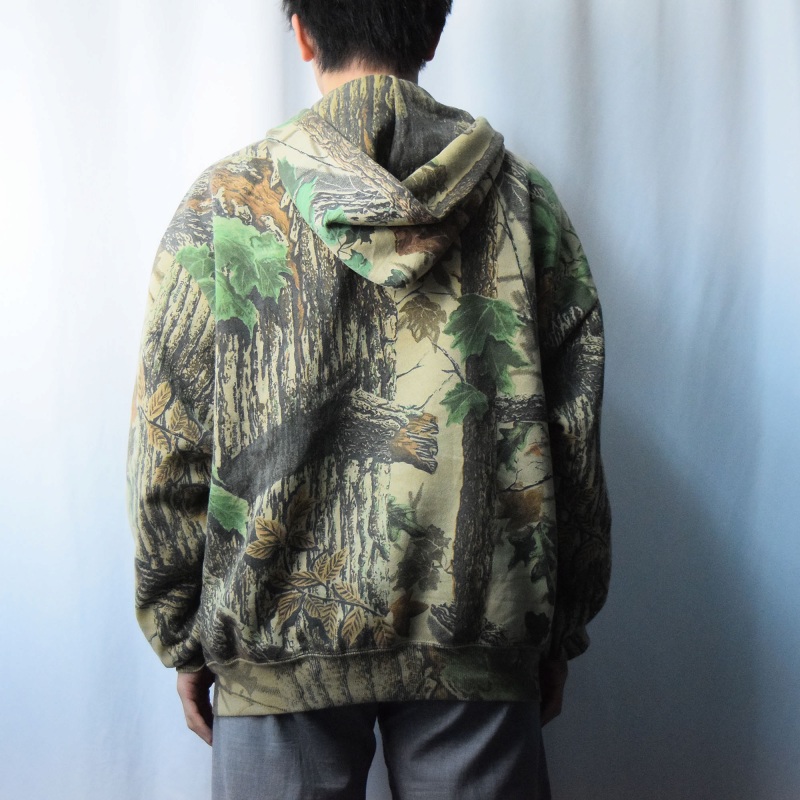 camo迷彩 zip hoodie80年代