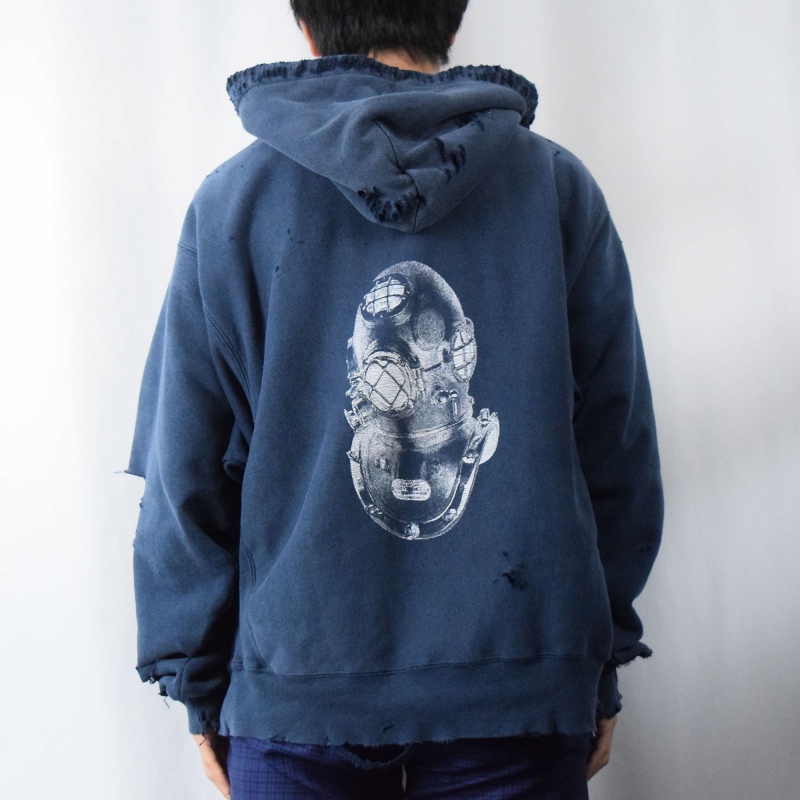 90s champion リバースウィーブ ボロスウェット ダメージ加工