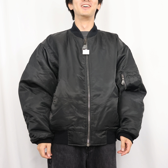 画像3: "MA-1 TYPE" フライトジャケット BLACK XL TALL (3)