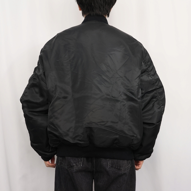 画像4: "MA-1 TYPE" フライトジャケット BLACK XL TALL (4)