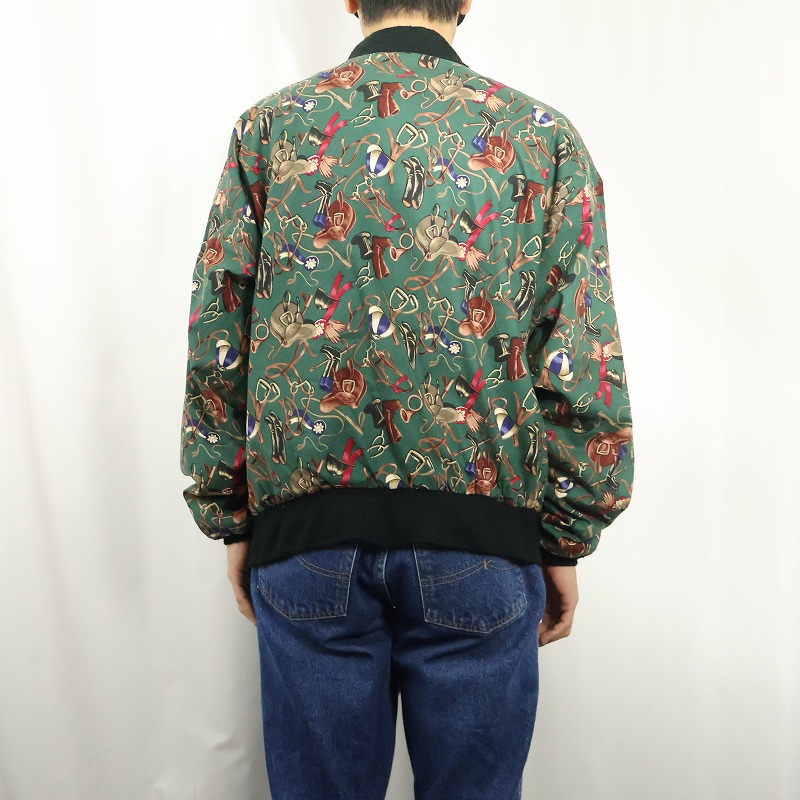 画像3: 80〜90's INFINITY CHIC USA製 馬具柄 コットンブルゾン ONE SIZE (3)