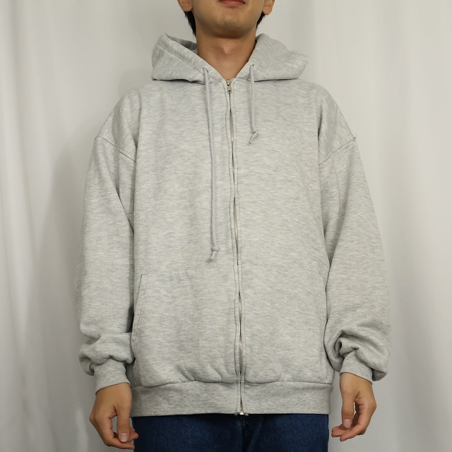 画像2: 90's〜 PLUMA 裏サーマル スウェットジップパーカー XL (2)