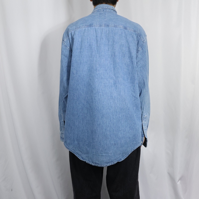 画像3: 90's GAP USA製 デニムボタンダウンシャツ L (3)