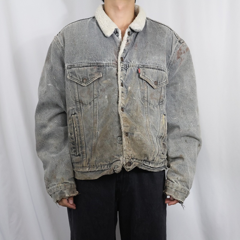 画像2: 80's Levi's 70608 USA製 デニムボアジャケット SIZE50R (2)