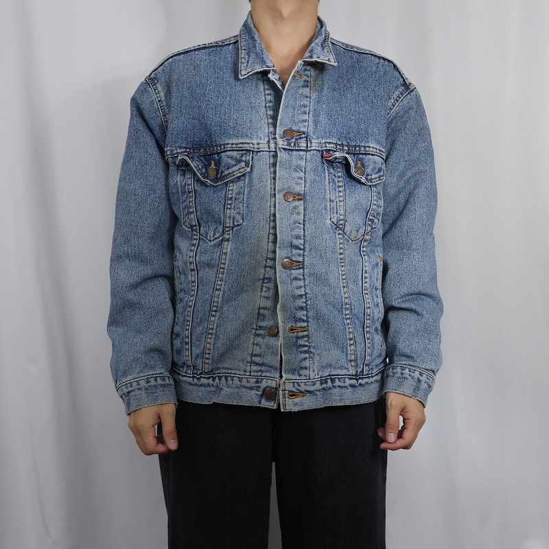 画像2: 90's Levi's 70427 USA製 チェック柄ライナー デニムジャケット (2)