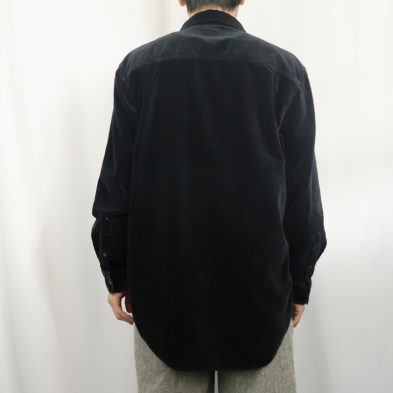 画像3: moto ベロアシャツ BLACK M (3)