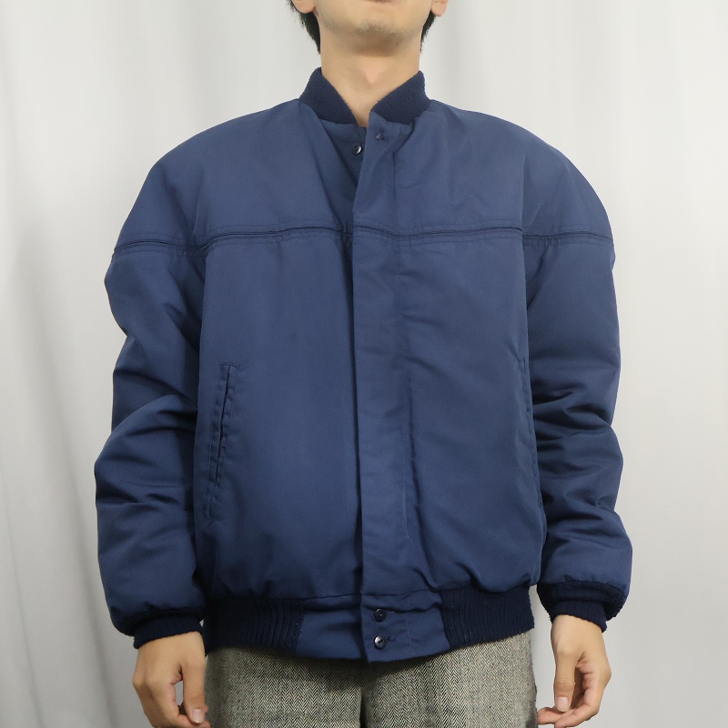 画像2: USA製 キルティングライナー ダービージャケット NAVY XL (2)