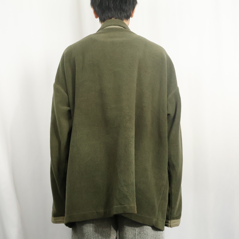 画像3: 切り替えデザイン フリースジャケット XXL (3)