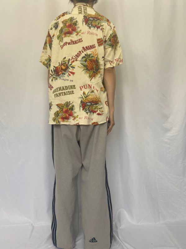 90年代 90s ジャムズワールド アメリカ製 総柄 開襟 オープンカラー 