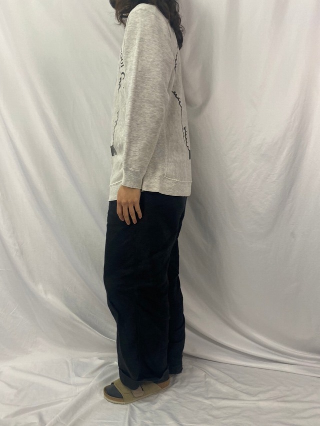 90's French Creek Sheep & Wool.Co REVERSE WEAVE TYPE プリントスウェット M