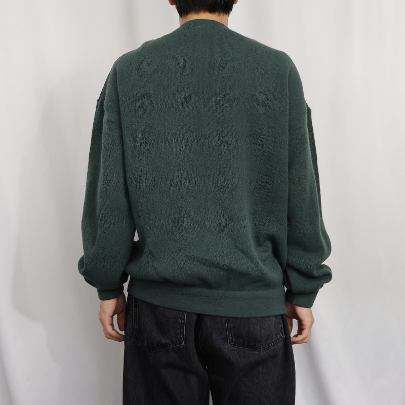 画像3: 70〜80's CHEMISE LACOSTE FRANCE製 ロゴ刺繍 ウールニットカーディガン SIZE5 (3)