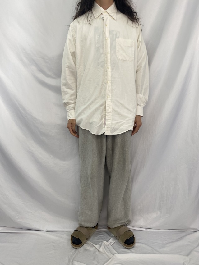 ブルックスブラザーズ アメリカ製 白 ホワイト コットン ドレスシャツ