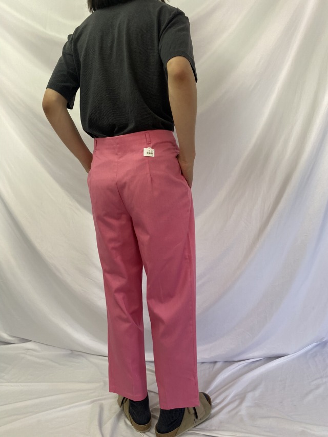 80's old slacks ワイドテーパード スラックス 赤