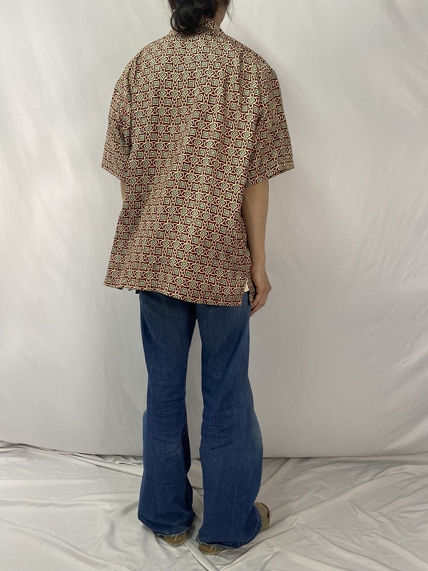 90年代 90s ポロラルフローレン アメリカ製 開襟 半袖 アロハシャツ