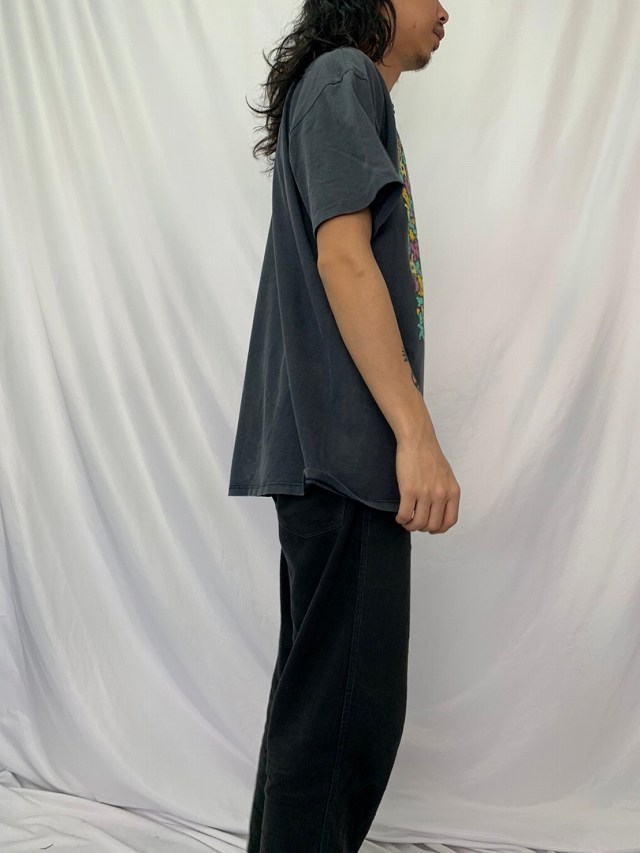 Vintage 90s Ken Brown Pop Art Graphic Print Trashed T Shirt