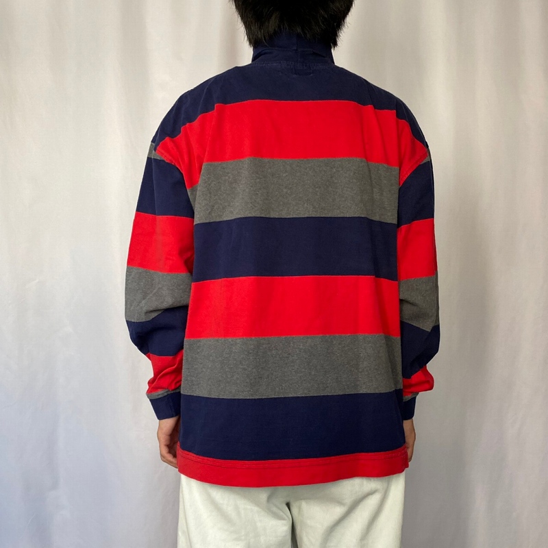 90's GAP USA製 ボーダー柄 タートルネックロンT XL