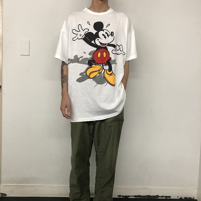 【SALE】 90's Disney MICKEY MOUSE キャラクタープリントTシャツ