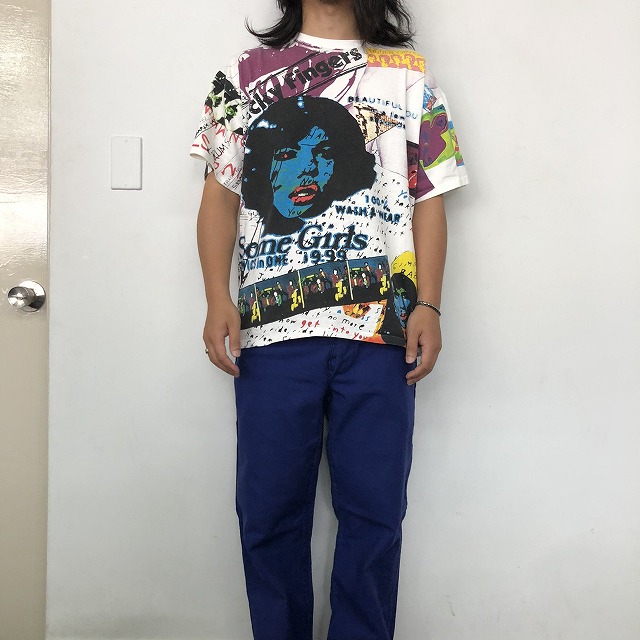 90s rolling stones 総柄 バンドtシャツ ヴィンテージ-