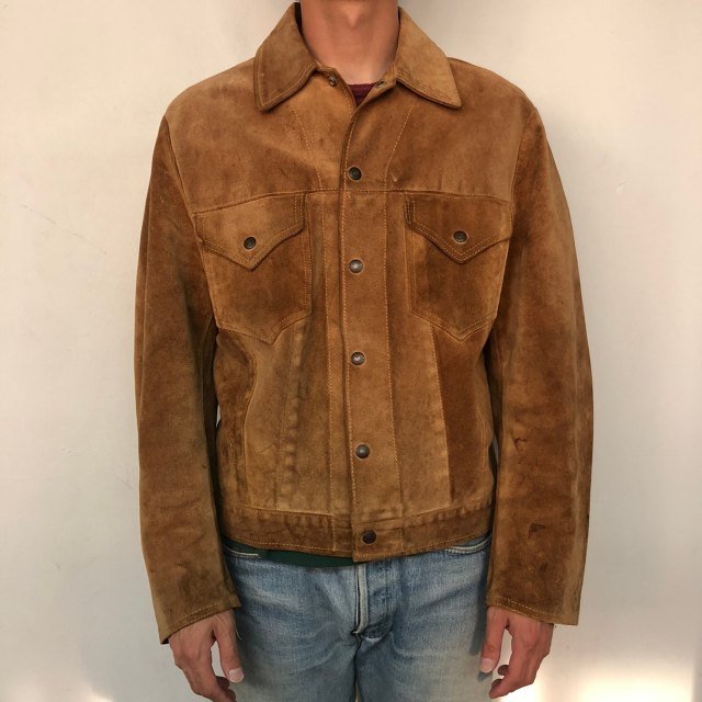 60's 70's Levi's リーバイス 3rd TYPE スエードジャケット Big E 均等V 希少 ブラウン 小さめ 34~36位 ラフ スエード USA製 希少 ヴィンテージ BA-1821 RM2240H Agito Vintage Powered By BASE Levis  3rd Type スウェード