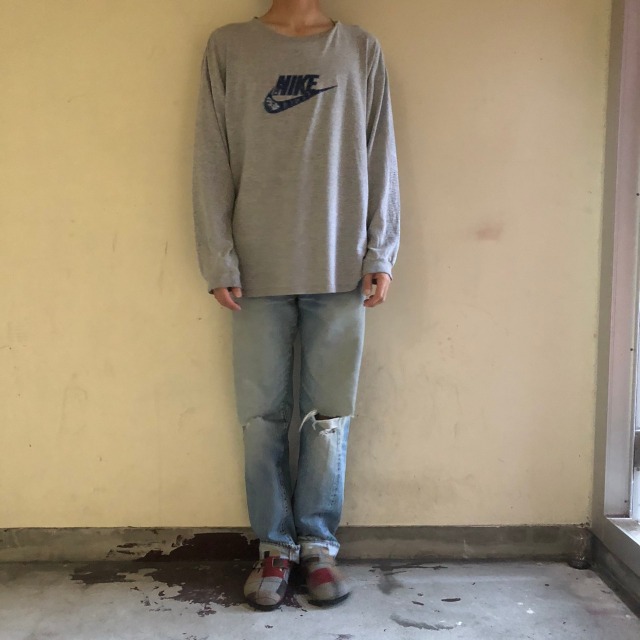 長袖 ナイキ 袖プリント グレー |ヴィテージ古着屋Feeet 通販 名古屋 ...
