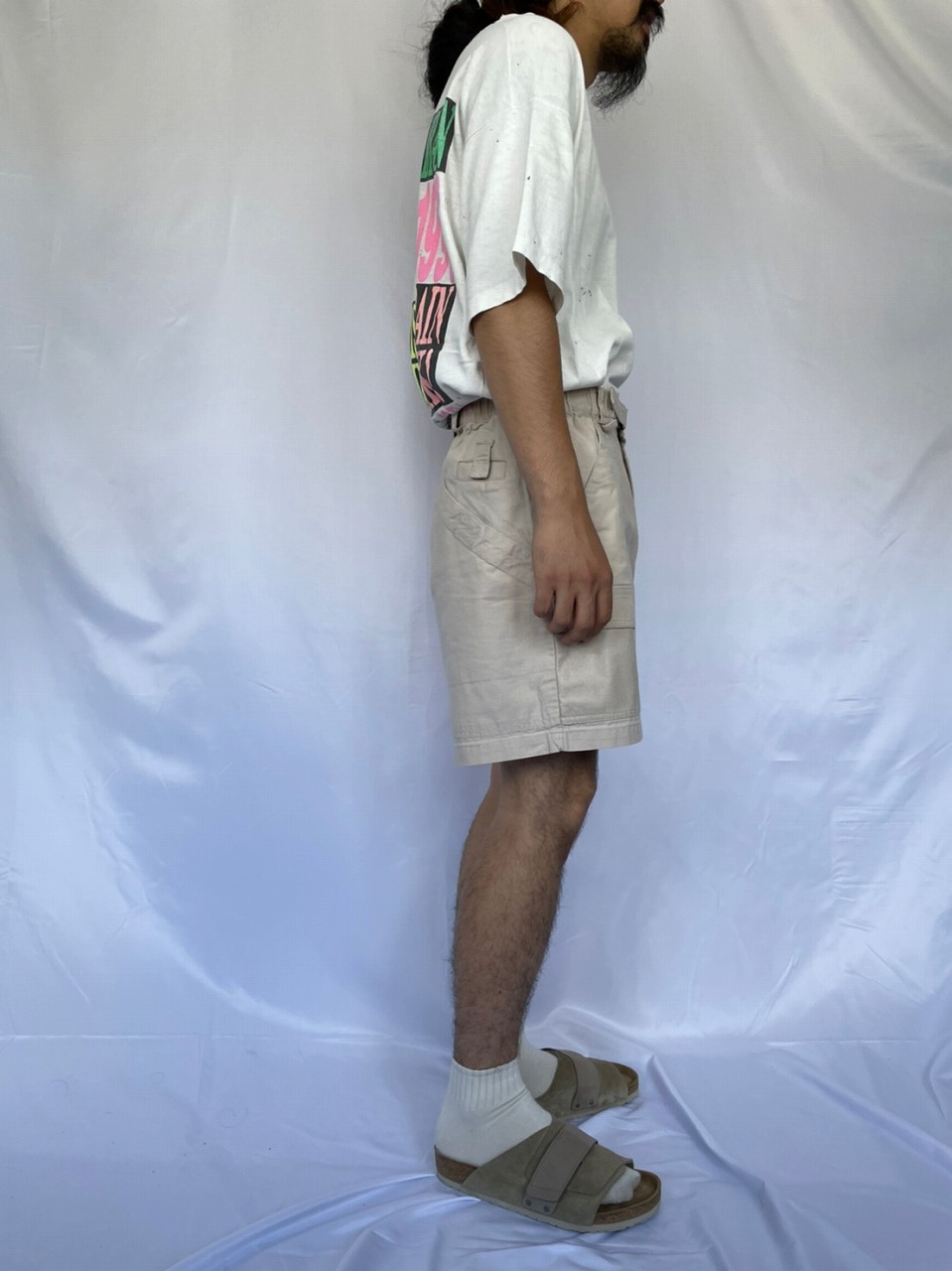 618 Columbia Grt コロンビア パンツ ボトムス ズボン ショート ハーフ アウトドア フライジップ ワンポイント ロゴ ベージュ メンズm 97 Off