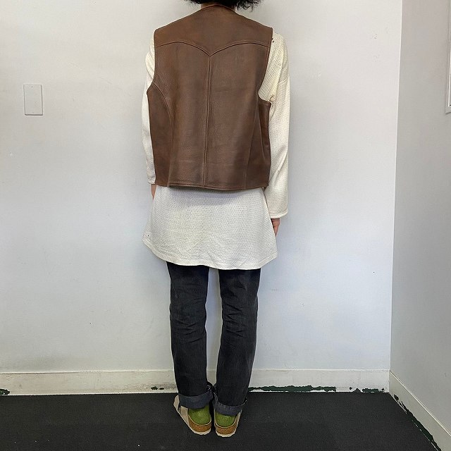 B1765】CORONADO LEATHER コロナドレザー レザーベスト オール