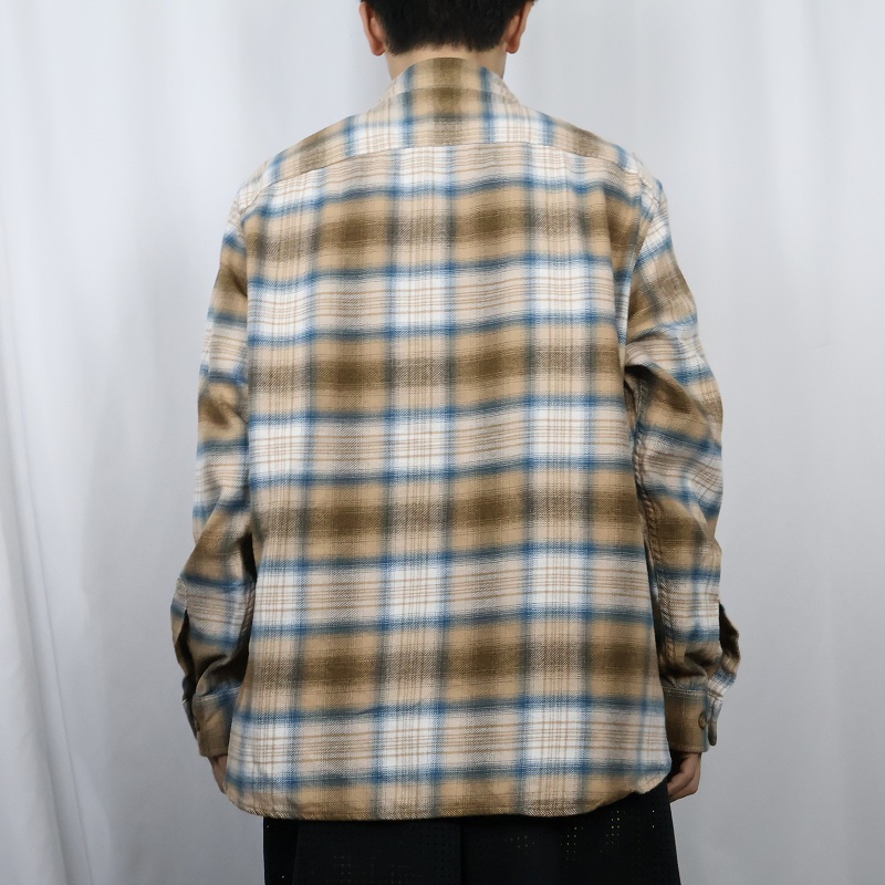 578 PENDLETON リバーシブルコート　オンブレ　L〜XLサイズ相当 古着 00s Pendleton 「Lodge Shirt」 オンブレ シャドー