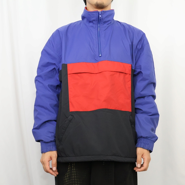 画像2: 90's GAP TECH 裏フリース ナイロンプルオーバージャケット M (2)