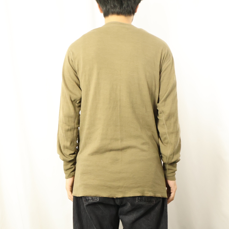 画像3: 90's duofold USA製 ヘンリーネック 無地 2PLYカットソー L (3)