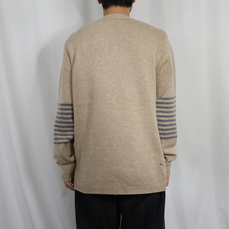 画像3: 2014AW Patagonia ボーダーデザイン ウール×ナイロンニットセーター M (3)