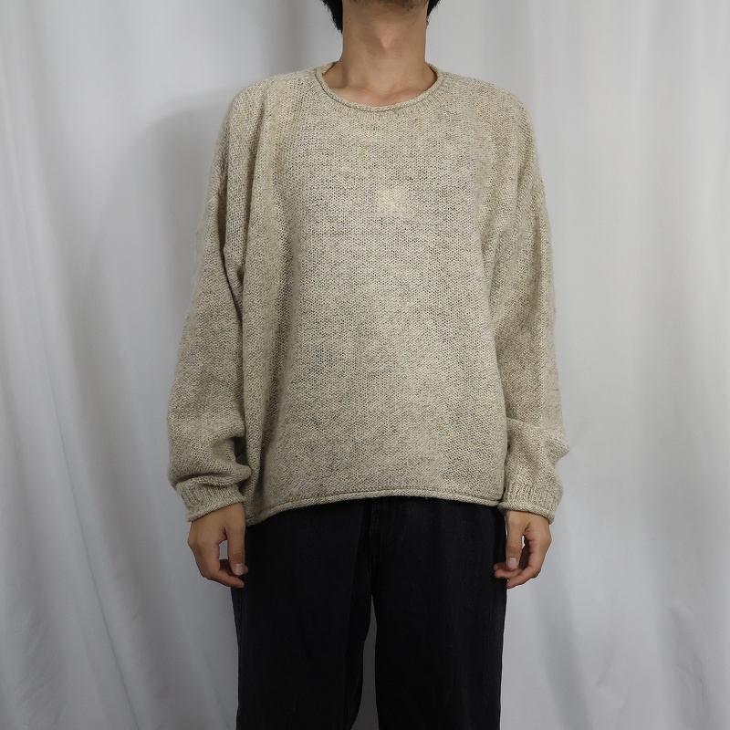画像2: 90's Woolrich USA製 ウール×ナイロン ロールネックニットセーター XL (2)