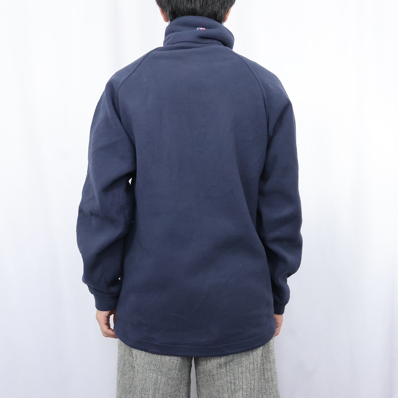 画像3: 2000's berghaus ロゴ刺繍 フリースジャケット NAVY S (3)