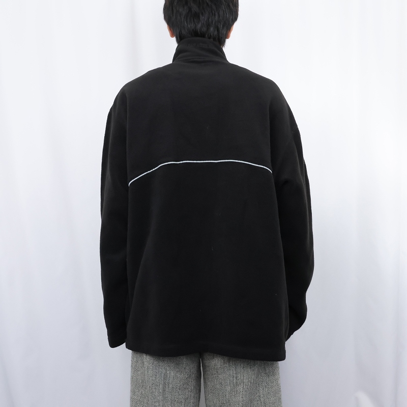 画像3: GAP "GAP ATHLETIC" リフレクターデザイン ハーフジップ フリースプルオーバージャケット BLACK XL (3)