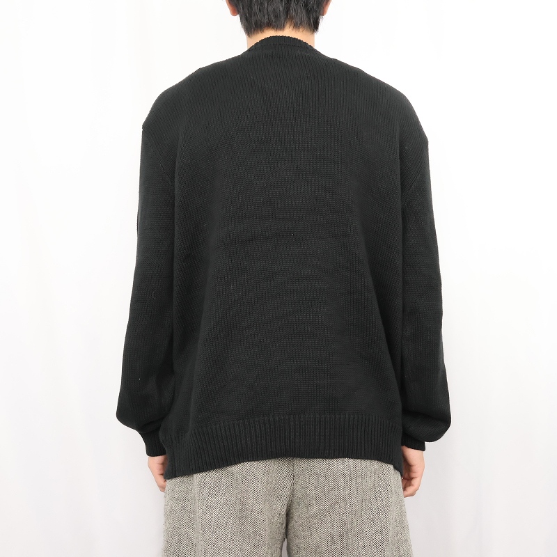 画像3: POLO Ralph Lauren Vネック コットンニットセーター BLACK XL (3)